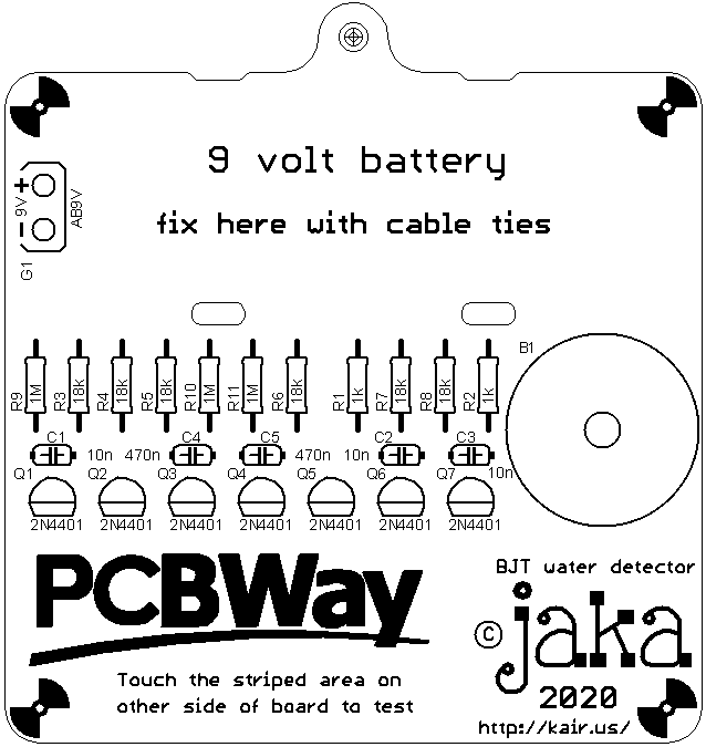 Water detector assembly drawing