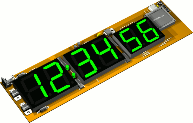 Seven segment LED wall clock
        version 2