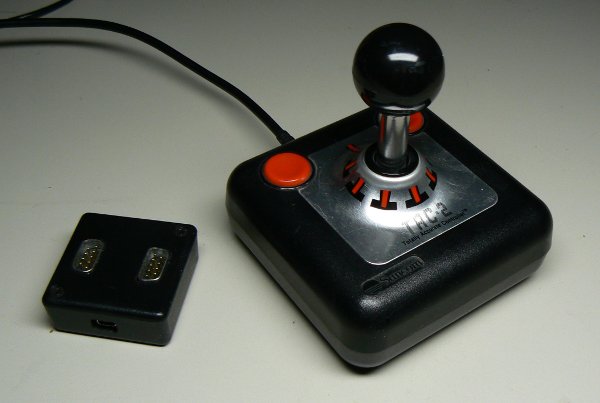 Dual Atari joystick
USB adapter with a Tac II