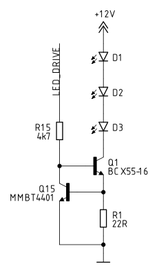 Constant
current LED driver using NPN transistors Constant current
LED driver using NPN transistors