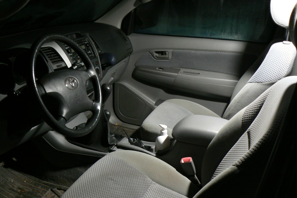 Toyota Hilux cabin after interior lighting upgrade Toyota Hilux cabin after interior lighting upgrade
