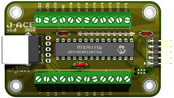 J-ACE arcade stick PCB