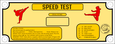 Speed test game
        front panel graphics