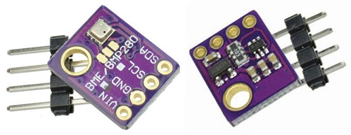 BME280 sensor board with
      voltage regulator and I2C level conversion